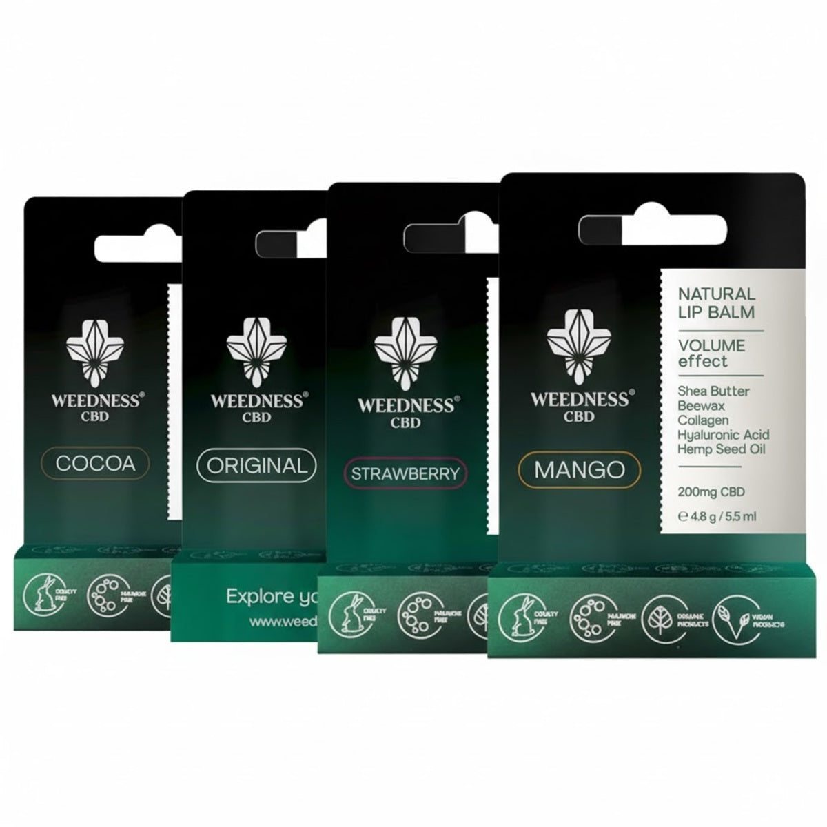 CBD bálsamo labial natural con efecto hidratante 4% CBD (4,8g)