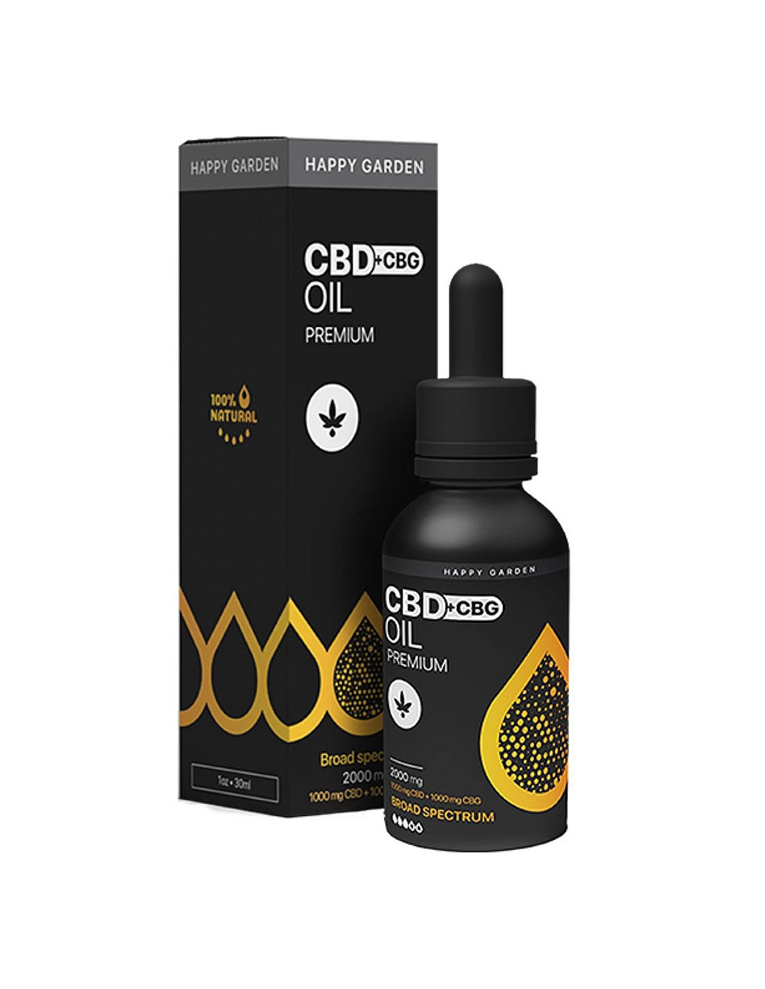 CBD+CBG Aceite de CBD – 2000 – 30ml -Broad Spectrum - Aceite MCT