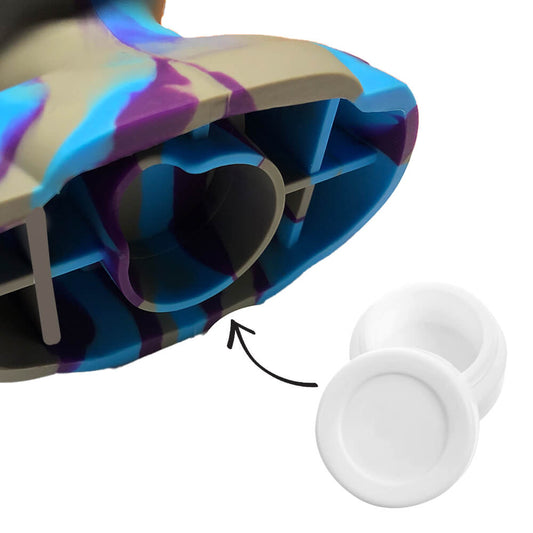 Bong de Silicona Cabeza de Alien Azul 20cm